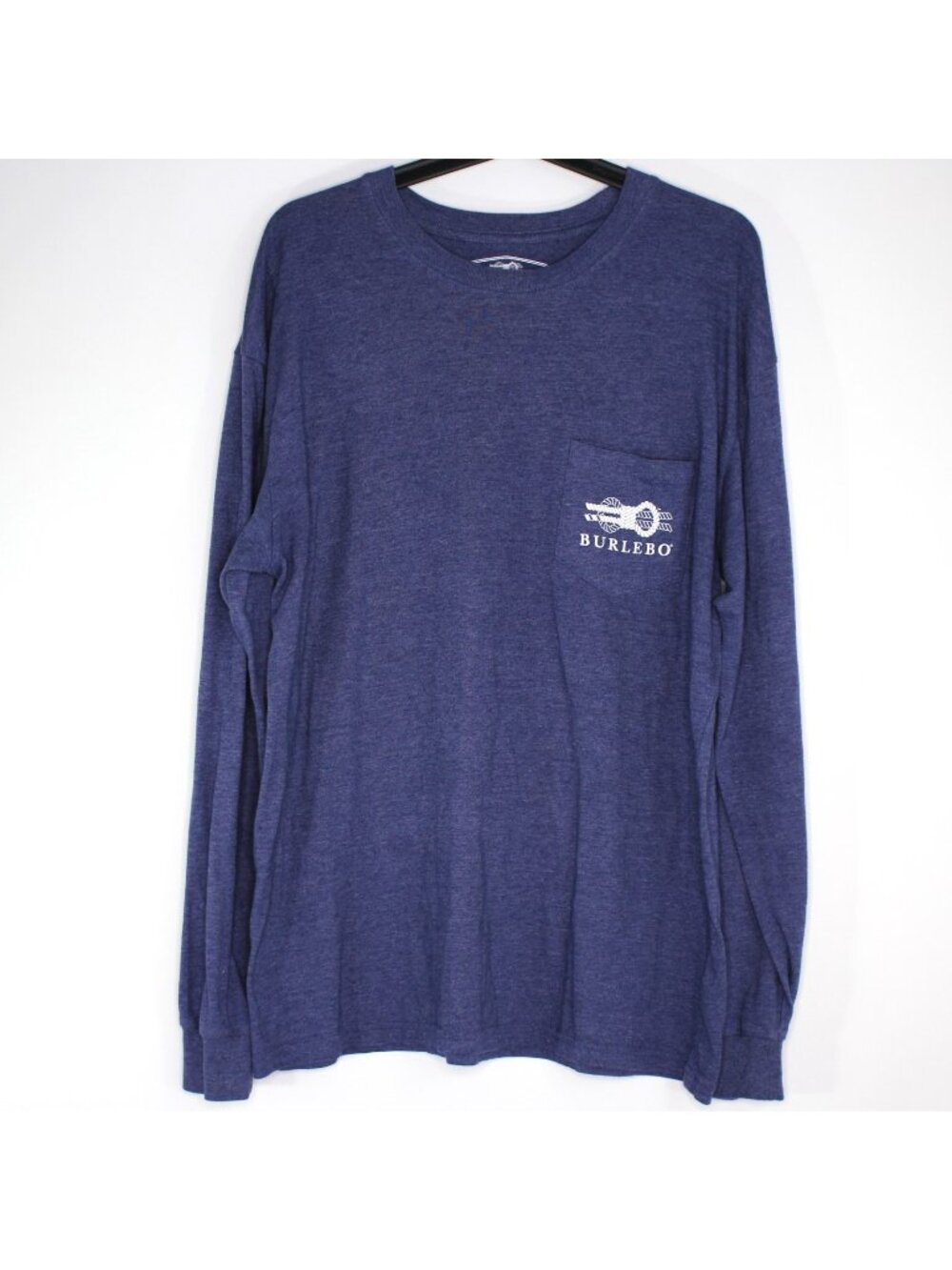 Burlebo Mens Large Spell Out Pocket Long Sleeve T-Shirt O1006